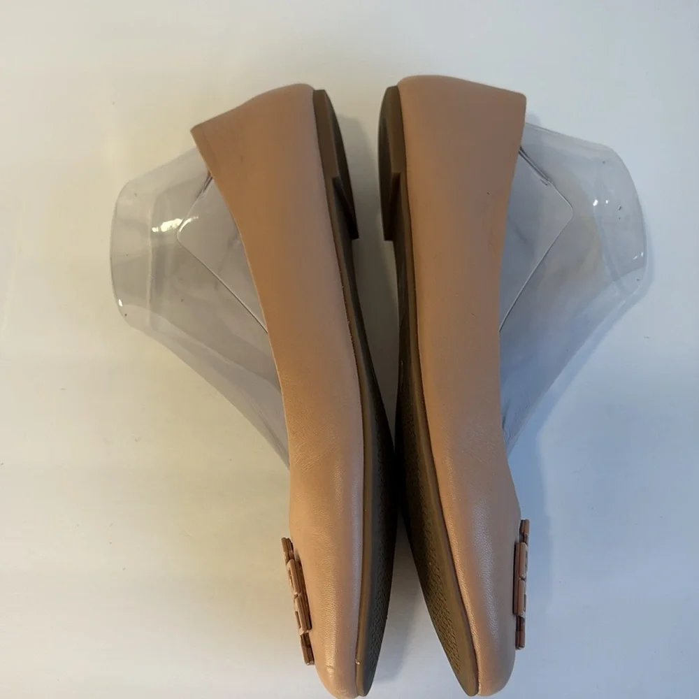 Tory Burch Melinda Powder Coated Blush/Tan Ballet Flats